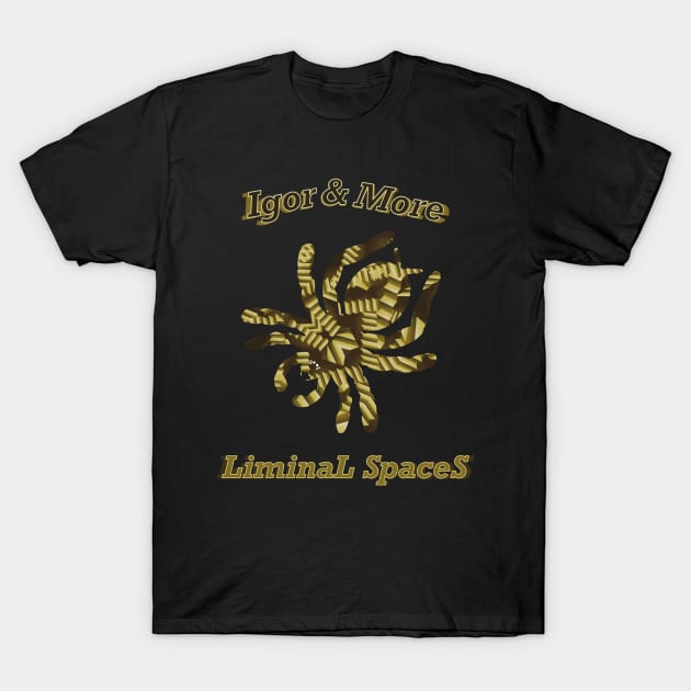 Igor & More Tarantula Liminal Stairs Yellow T-Shirt by IgorAndMore